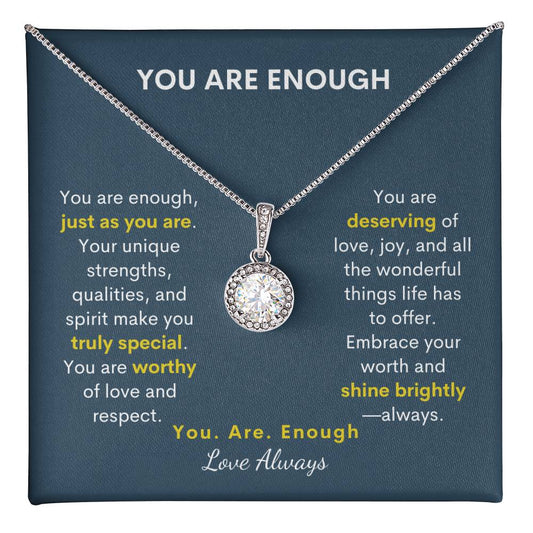 Eternal Hope: "You Are Enough" Necklace - A Radiant Reminder of Her Worth