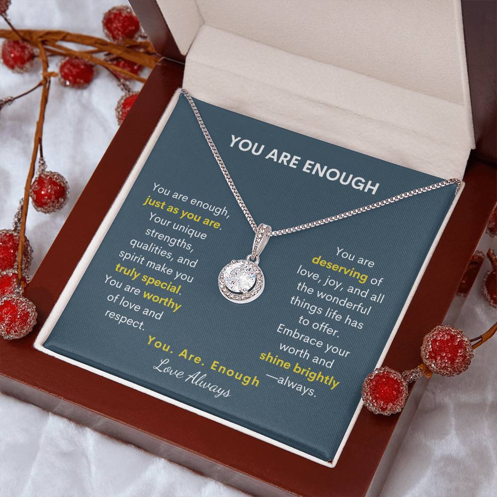 Eternal Hope: "You Are Enough" Necklace - A Radiant Reminder of Her Worth