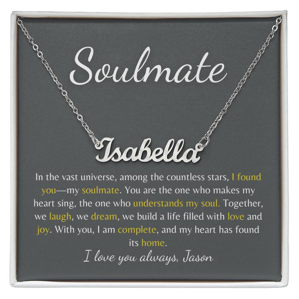 Forever My Love: Custom Name Necklace to Celebrate Your Soulmate