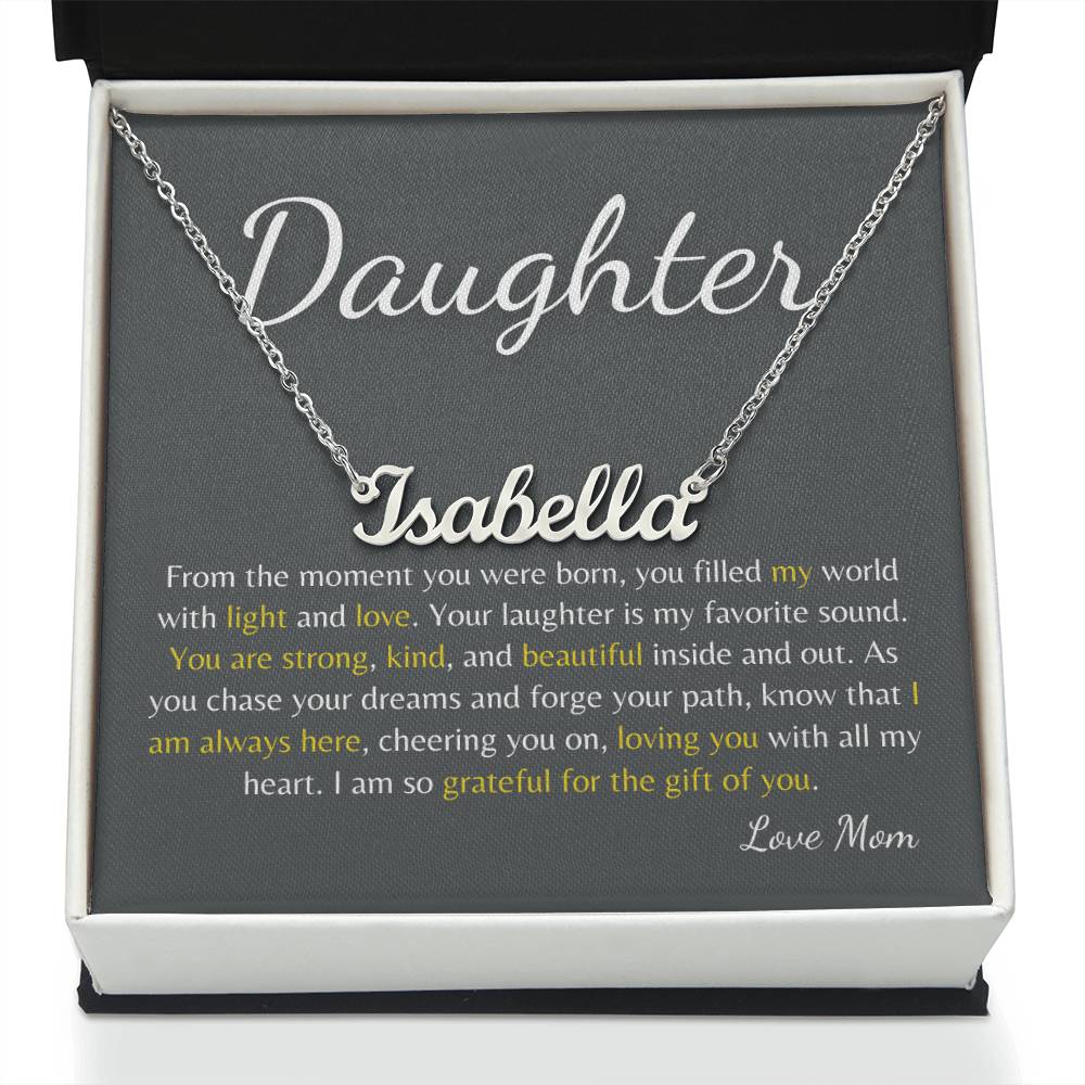 Forever My Girl: Custom Name Necklace to Celebrate Your Daughter