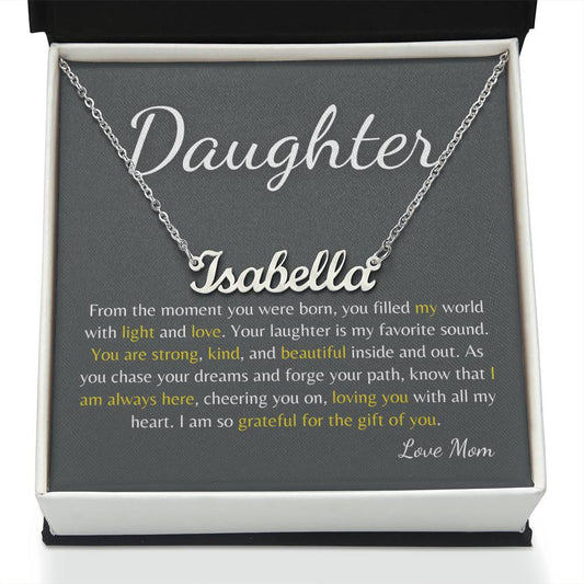 Forever My Girl: Custom Name Necklace to Celebrate Your Daughter
