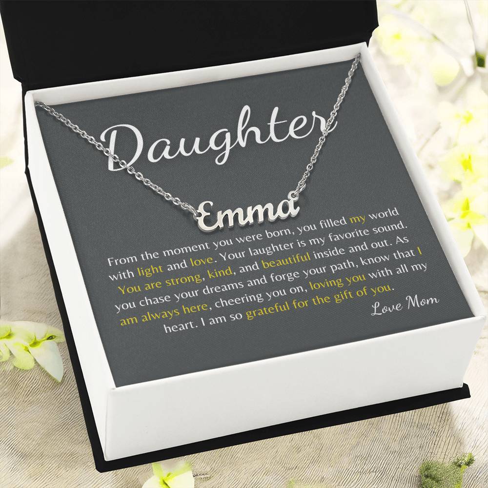 Forever My Girl: Custom Name Necklace to Celebrate Your Daughter