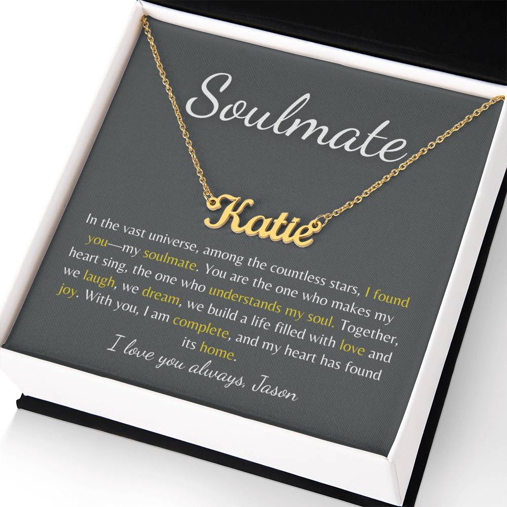 Forever My Love: Custom Name Necklace to Celebrate Your Soulmate