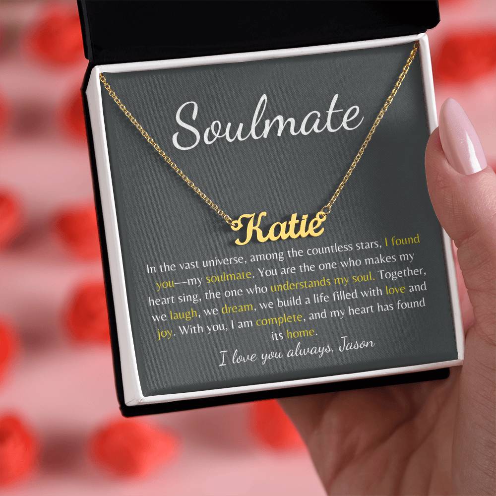 Forever My Love: Custom Name Necklace to Celebrate Your Soulmate