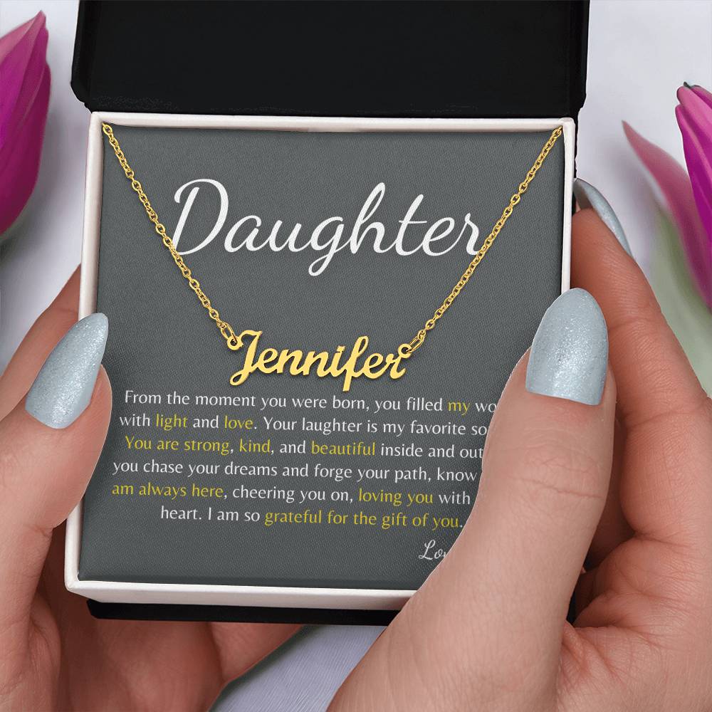 Forever My Girl: Custom Name Necklace to Celebrate Your Daughter
