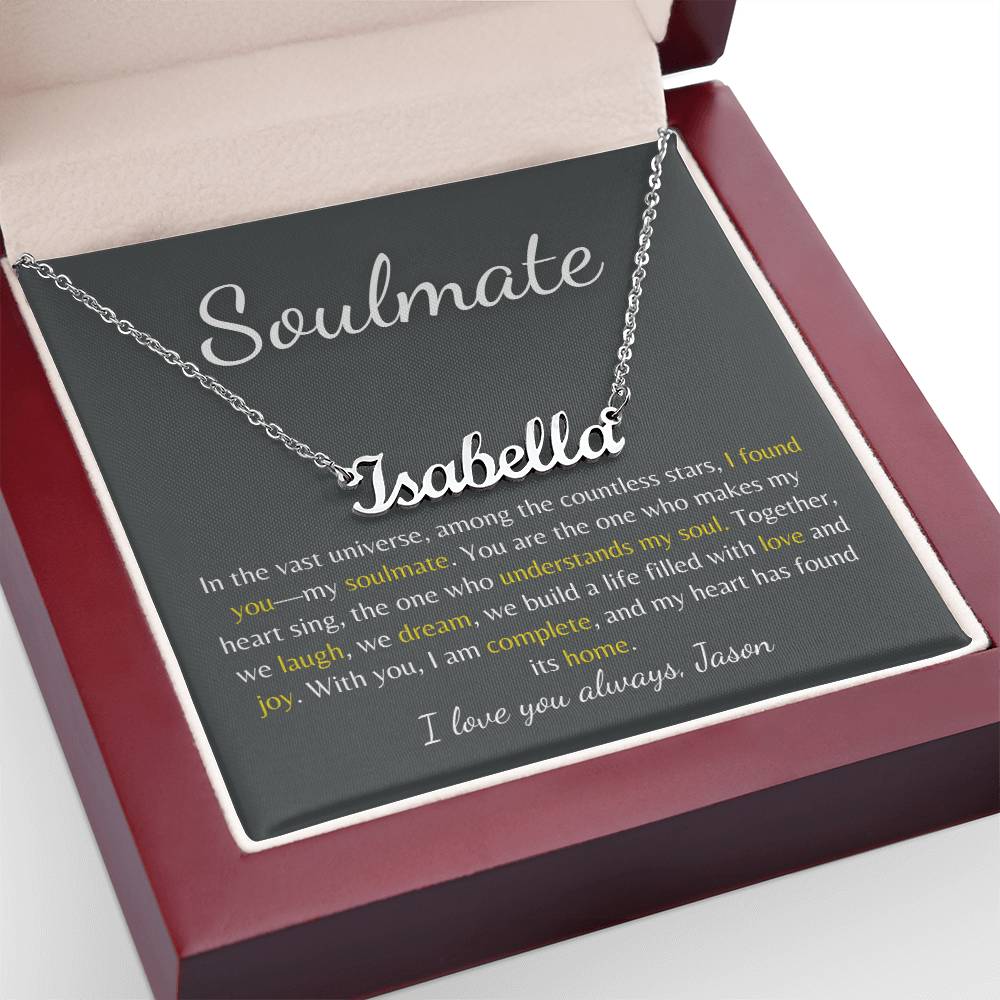 Forever My Love: Custom Name Necklace to Celebrate Your Soulmate
