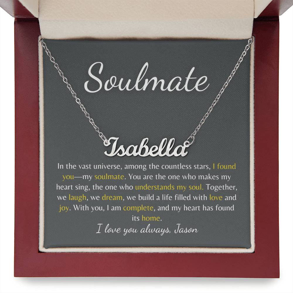 Forever My Love: Custom Name Necklace to Celebrate Your Soulmate