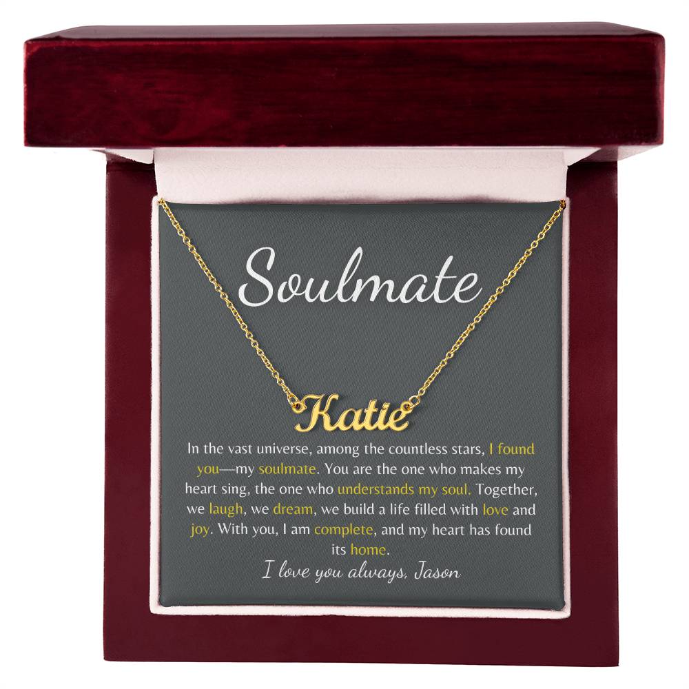 Forever My Love: Custom Name Necklace to Celebrate Your Soulmate