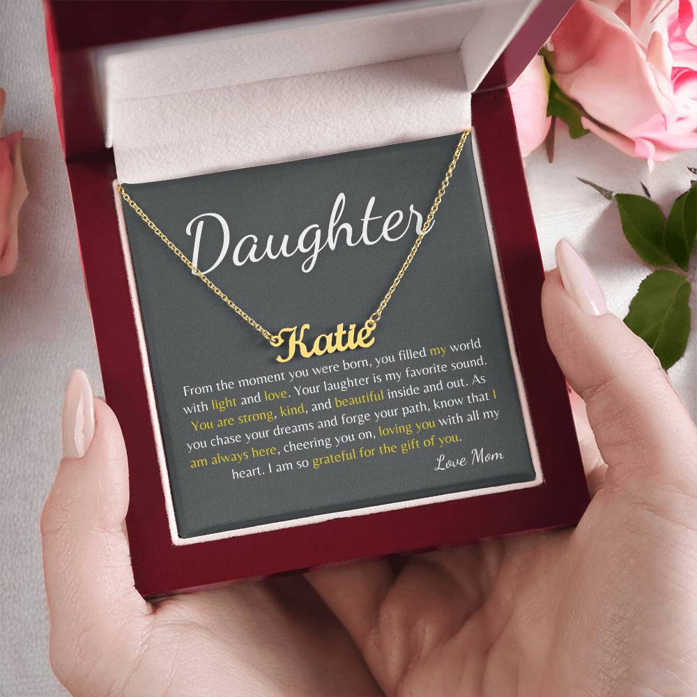 Forever My Girl: Custom Name Necklace to Celebrate Your Daughter