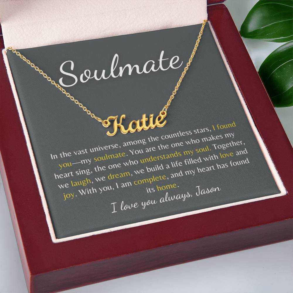 Forever My Love: Custom Name Necklace to Celebrate Your Soulmate