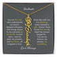 Personalized Birth Flower Name Necklace for Your Love - Her Story in Petals and Gold